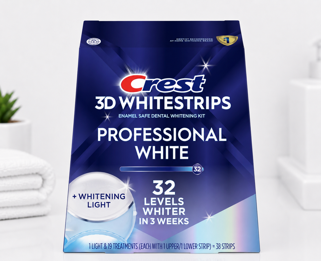 Crest 3DWhitestrips Professional White + Whitening Light