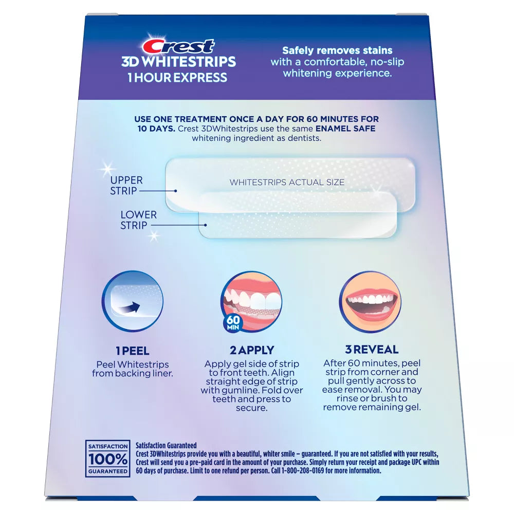 Crest 3DWhitestrips 1 Hour Express Tandenbleekkit